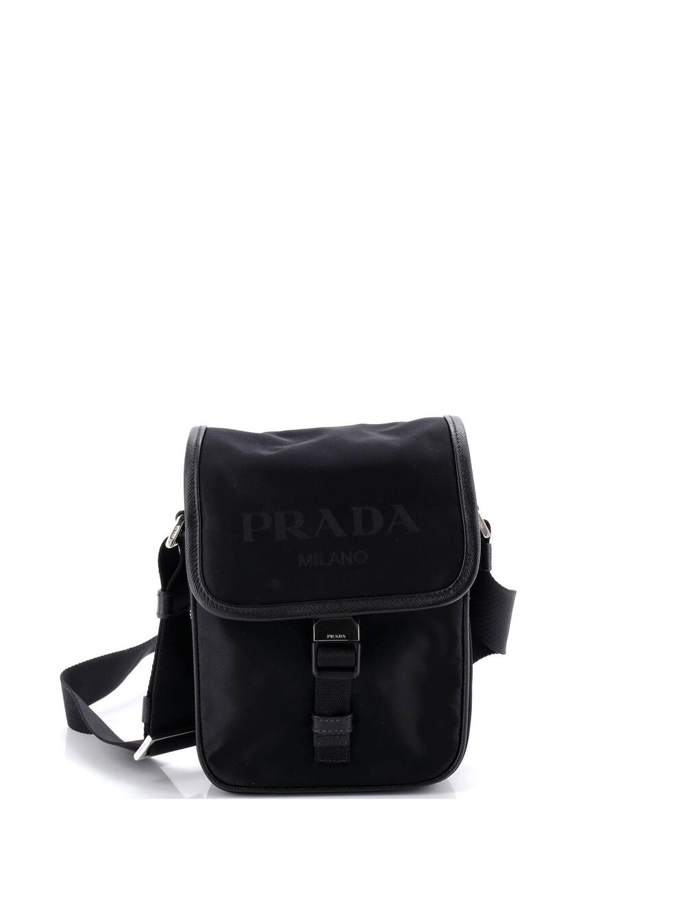 Prada Logo Buckle Messenger Bag Nylon #223638P14B